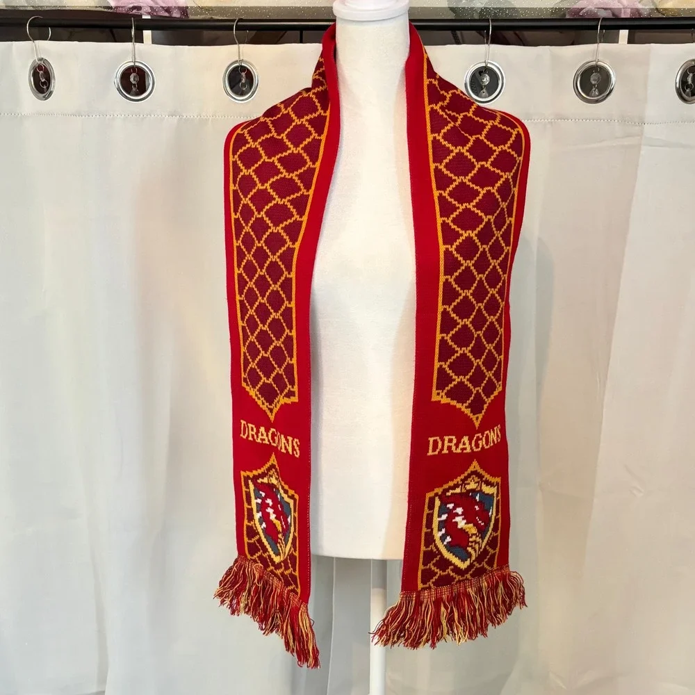 Diehard Custom Dragons Unisex Scarf OS Knit Fringed Cosplay Fantasy Sporty 20557